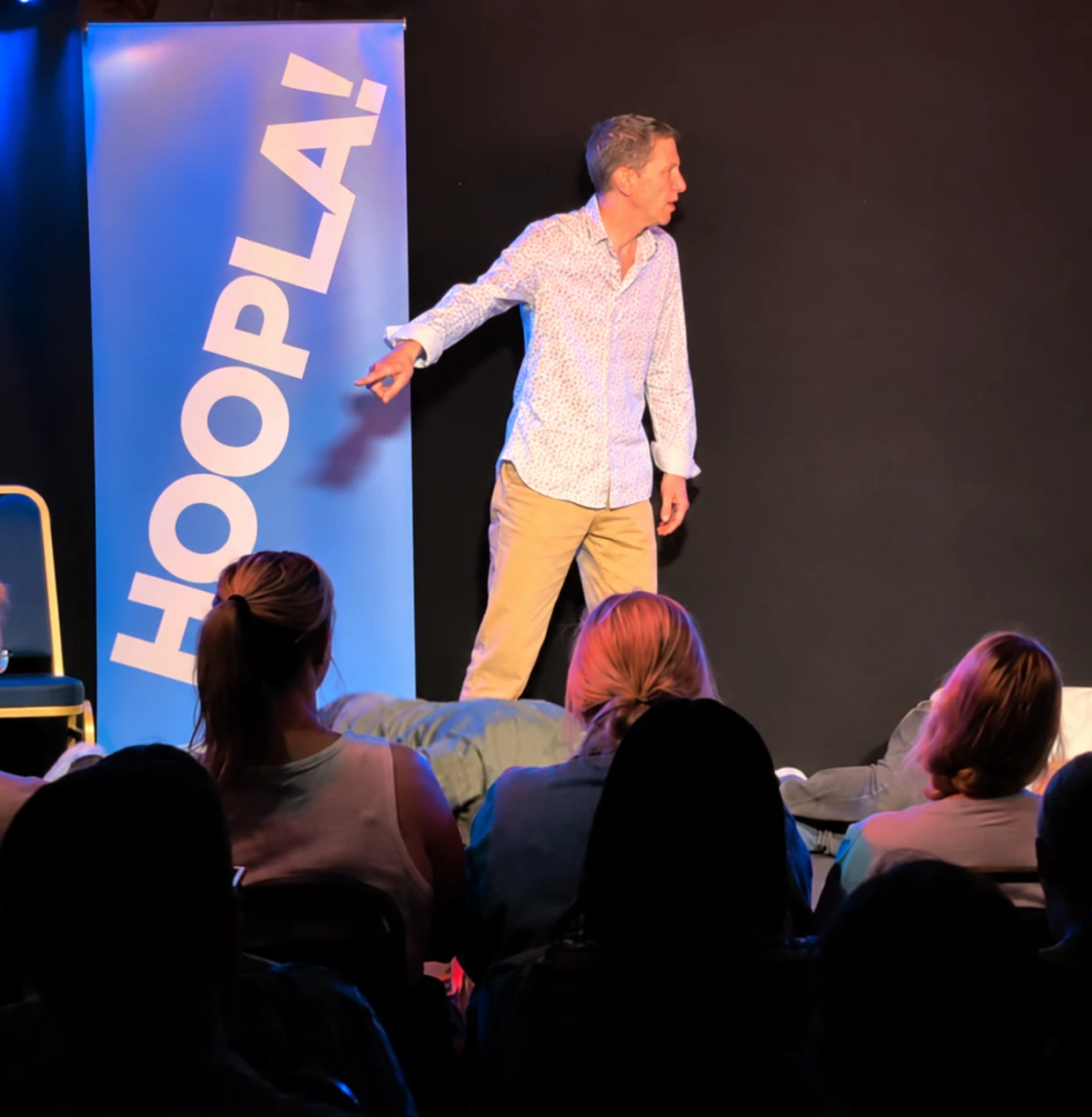 Paris taking part in improv comedy