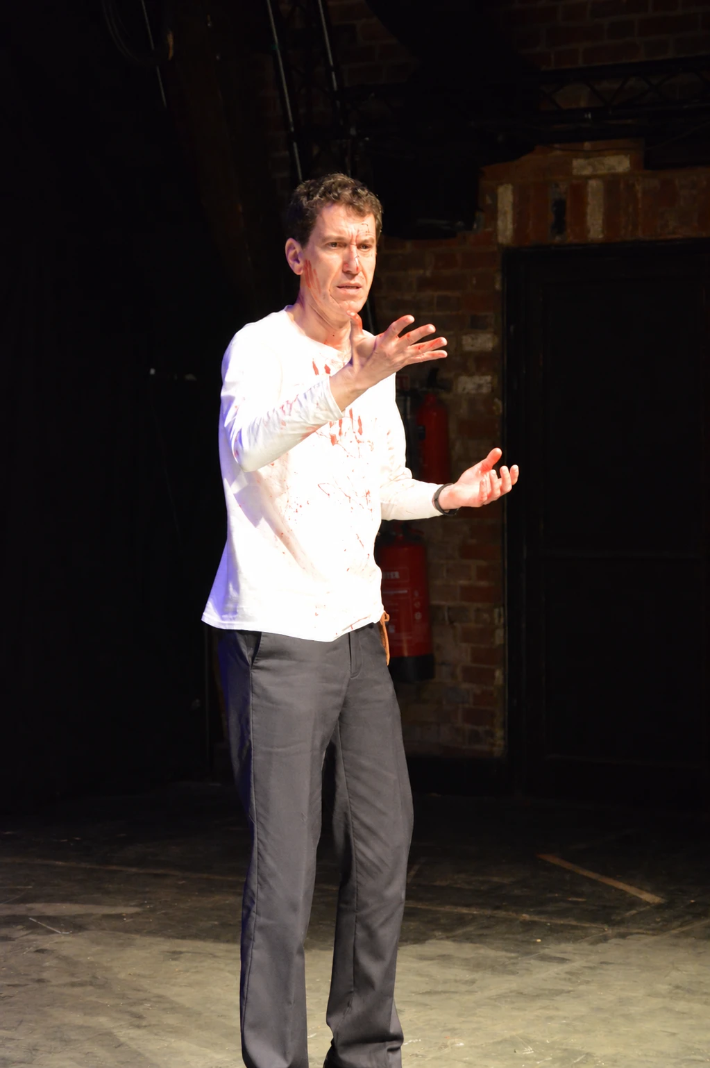 Paris performing in Macbeth